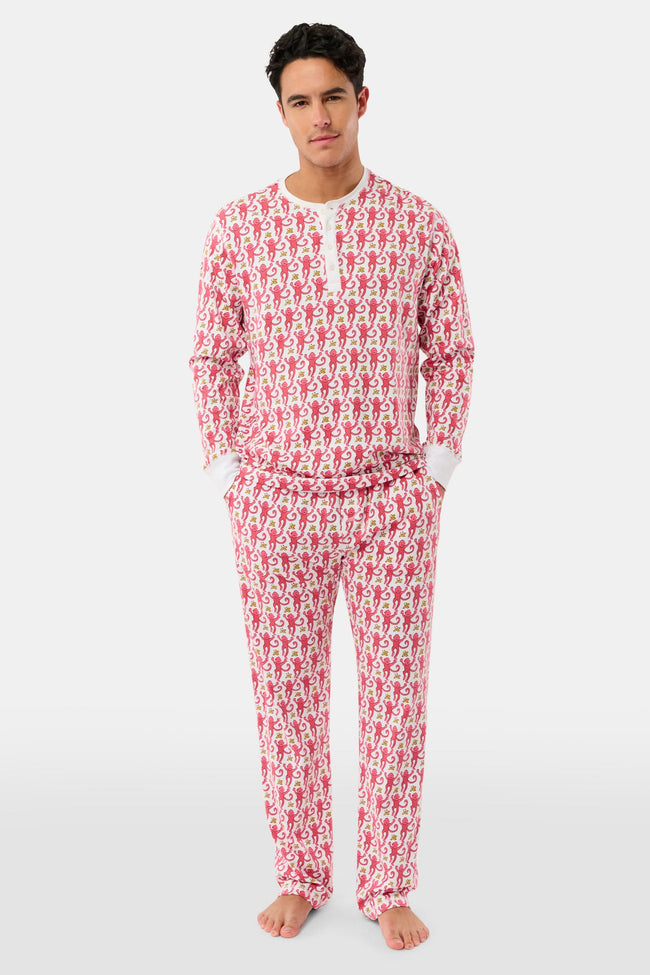 Mens Monkey Spencer Pajamas Hover Image