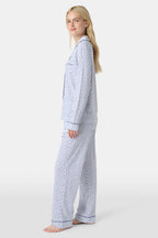 Hearts Long Sleeve Polo Pajamas