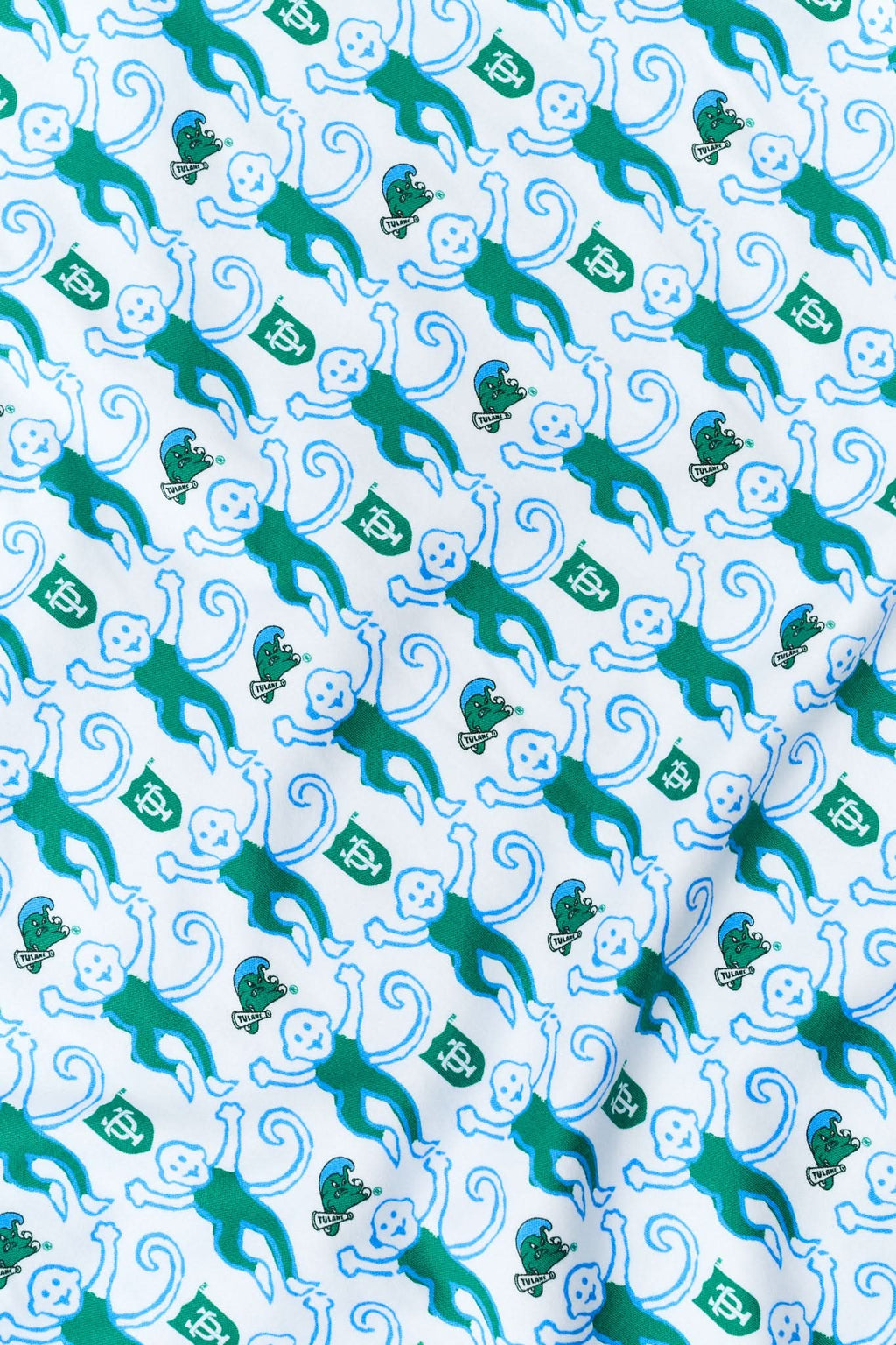 Green Wave Lovely Monkey Pajamas