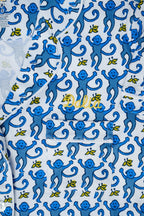 Monkey Long Sleeve Polo Pajamas