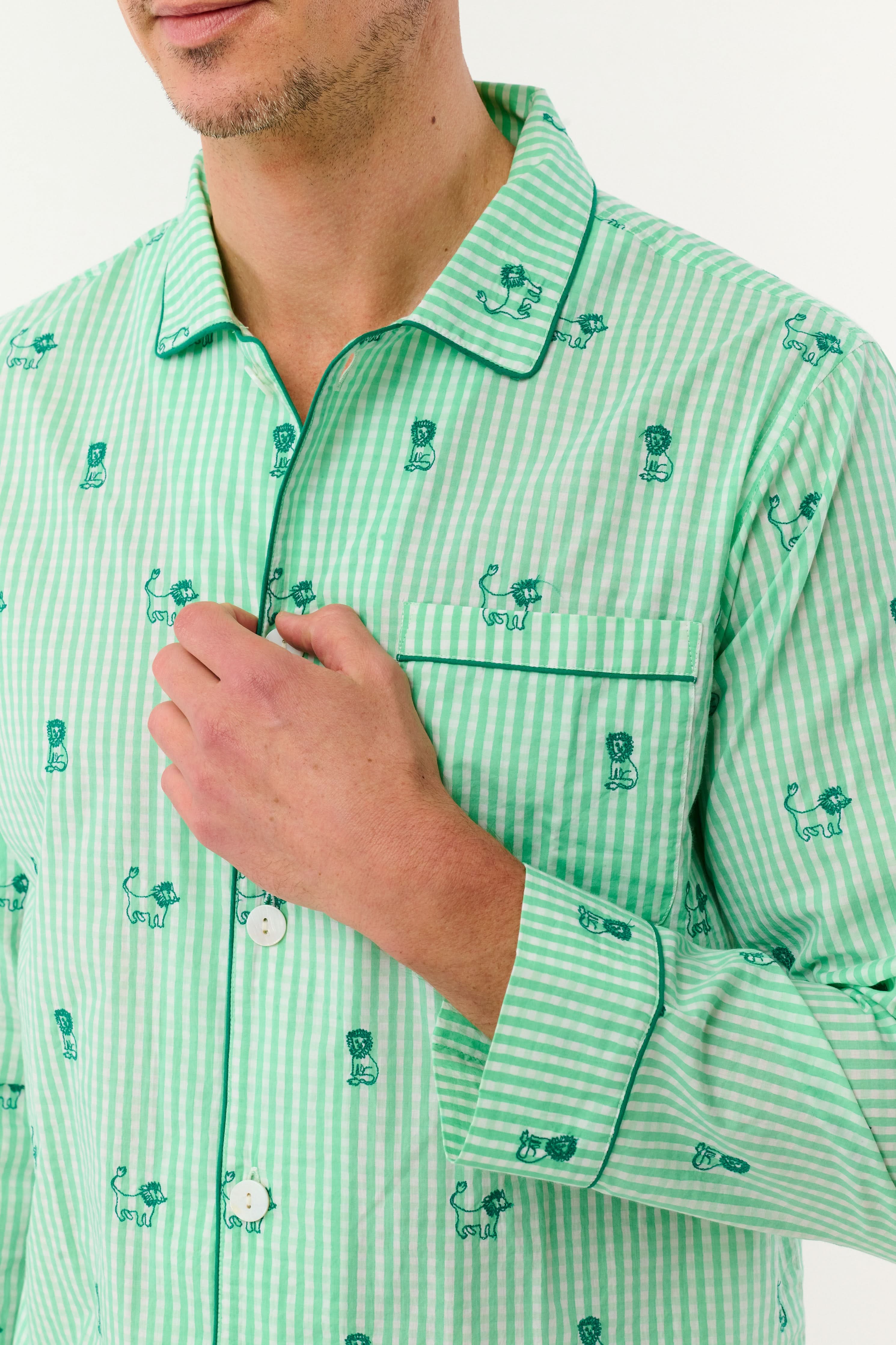 Mens Leo Gingham Loungewear