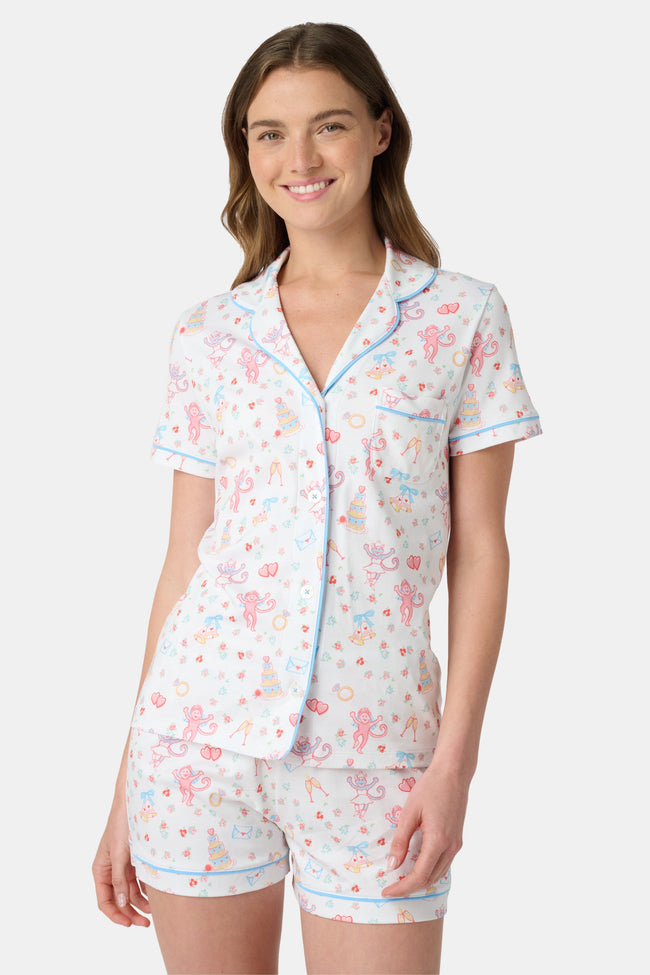 Monkey Said Yes Polo Pajamas Hover Image