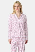 Hearts Long Sleeve Polo Pajamas
