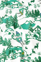Mens Ski Toile Long Sleeve Polo Pajamas