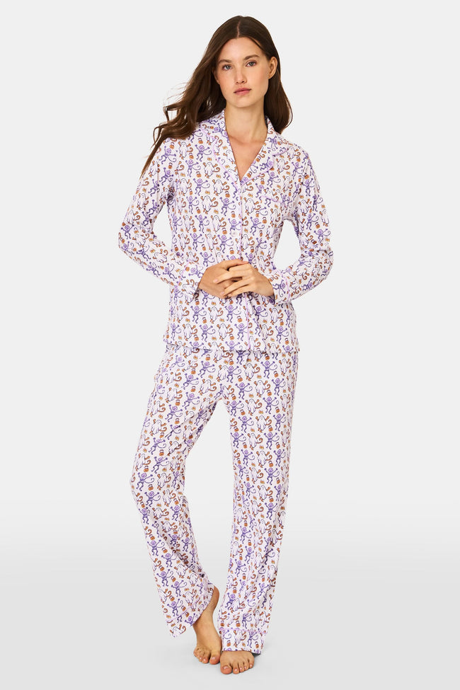 Trick or Treat Long Sleeve Polo Pajamas Hover Image