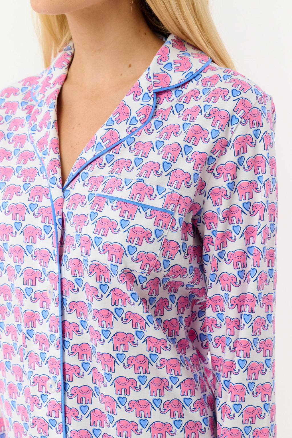 Hathi Heart Long Sleeve Polo Pajamas
